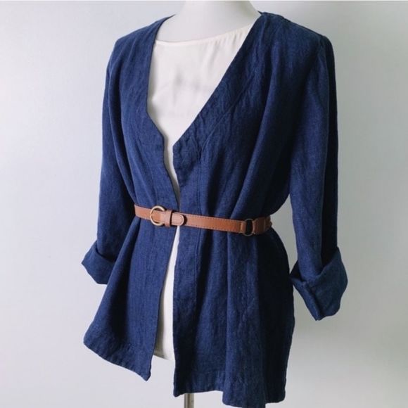 J. Jill Jackets & Blazers - J. Jill | Pure Jill 100% Linen Open Blazer